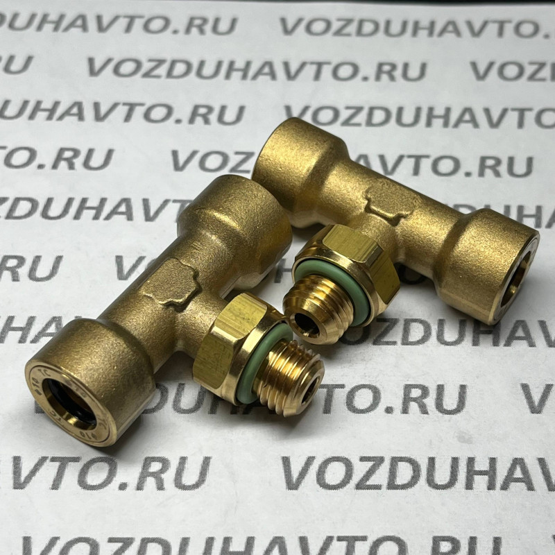 Фитинг тройник 10-М12-10 ТИСКОН (РОССИЯ) (аналог Camozzi 9412)