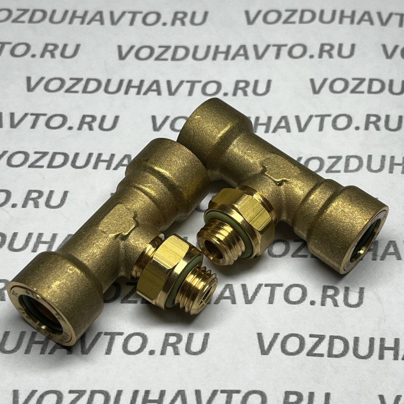 Фитинг тройник 12 -М12 - 12 ТИСКОН (РОССИЯ) (аналог Camozzi 9412)