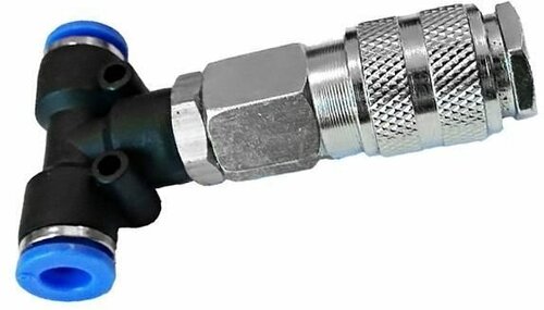 Фитинг соед. для трубок Ф 8 мм (тройник с быстросъемом для шланга продува)