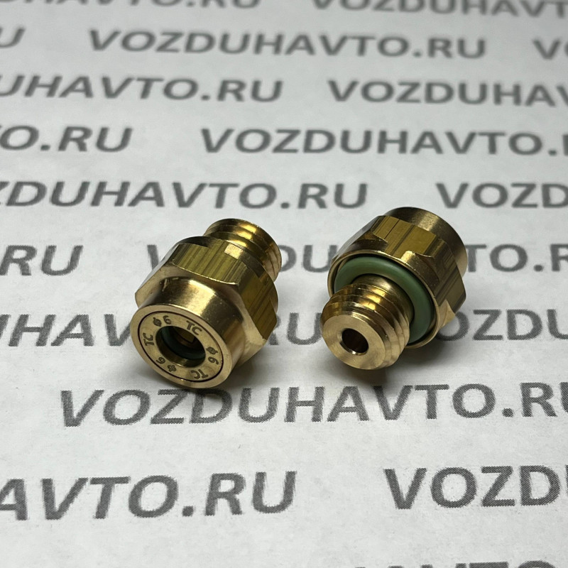 Фитинг прямой 06-М12 ТИСКОН (РОССИЯ) термостойкие уплотнения (аналог Camozzi 9512 FVMQ)