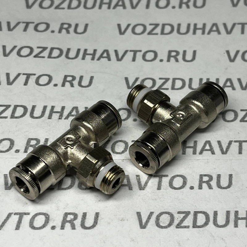 Фитинг тройник 6-1/8-6 поворотный Camozzi S6430