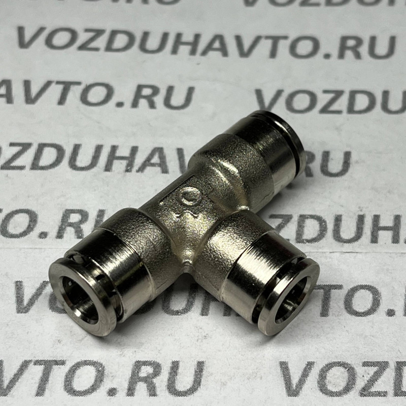 Фитинг тройник 8-8-8 Camozzi 6540 8 Никель