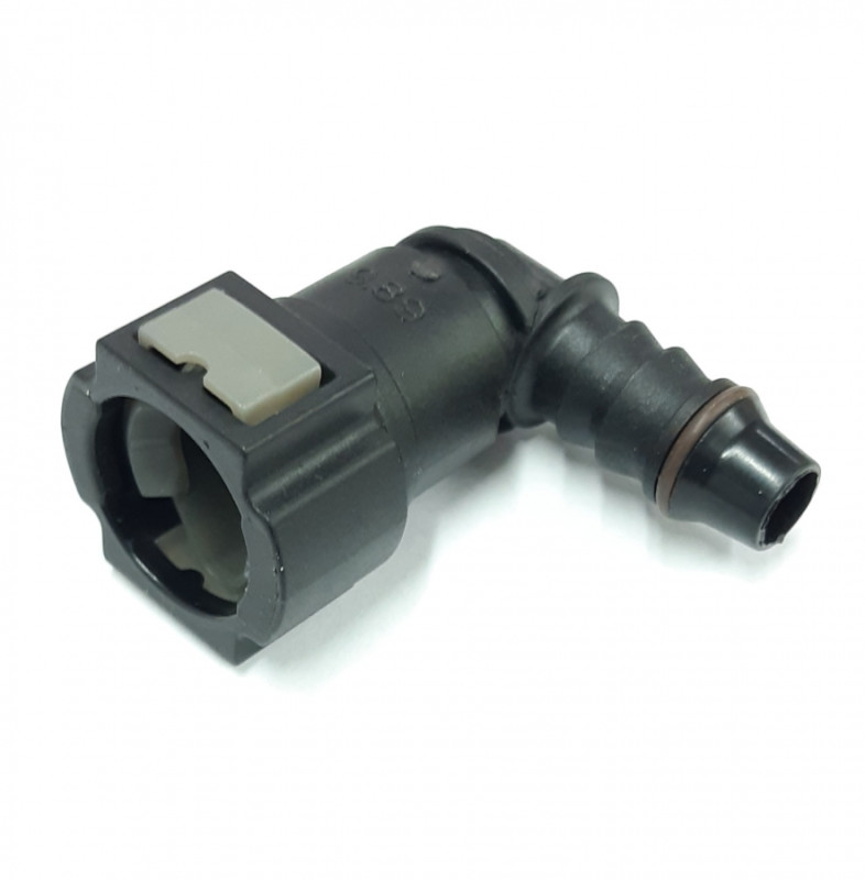 Штуцер топливный D9.49 под трубку 8мм угловой