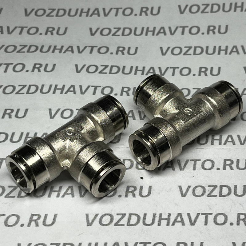 Фитинг тройник 12 -12 -12 Camozzi 6540 (никель)